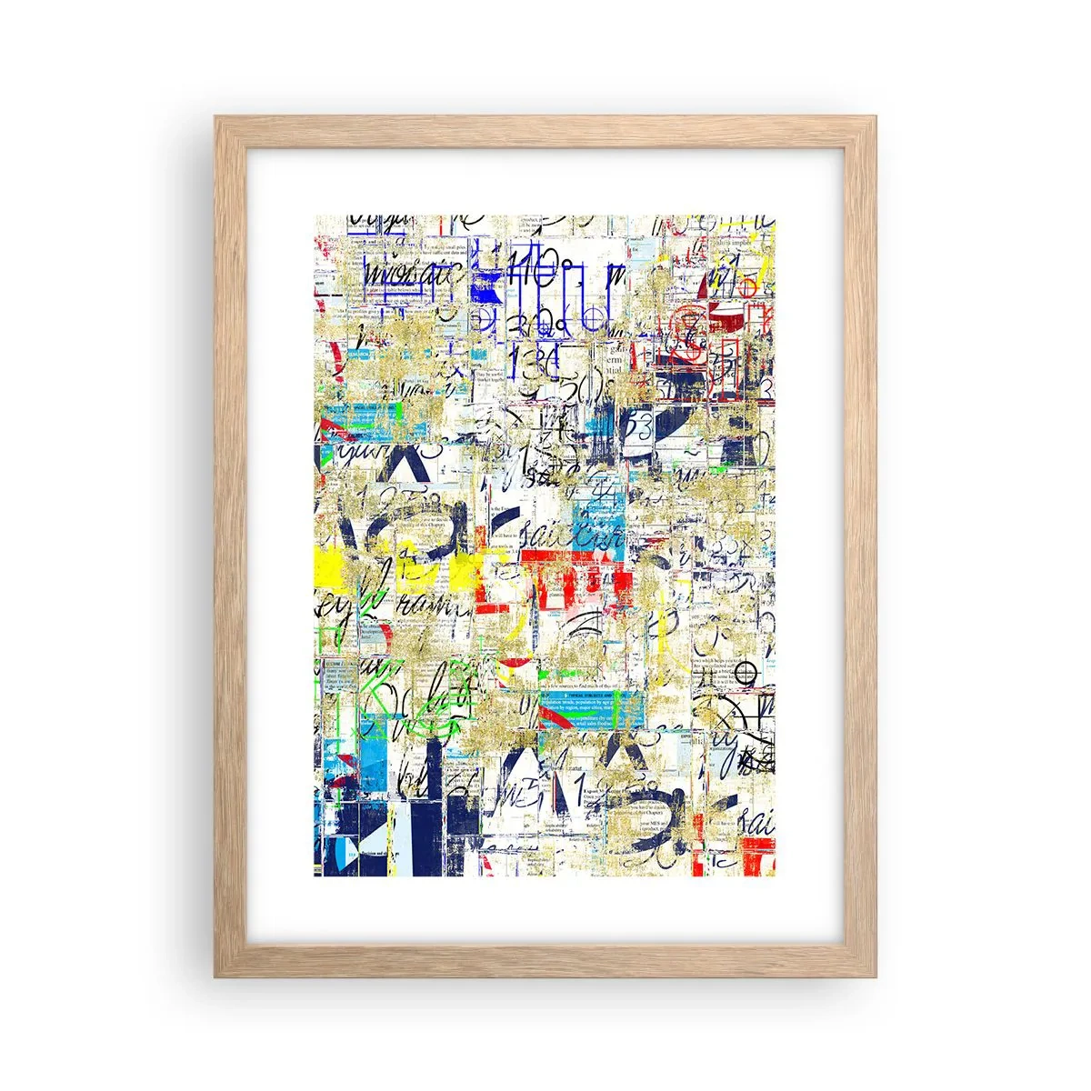 Poster in light oak frame - Feast for the Eyes - 30x40 cm
