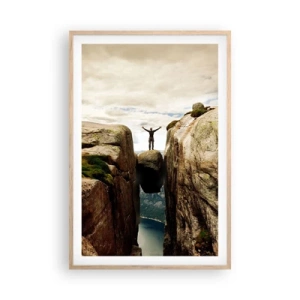 Poster in light oak frame - How Am I?! - 61x91 cm