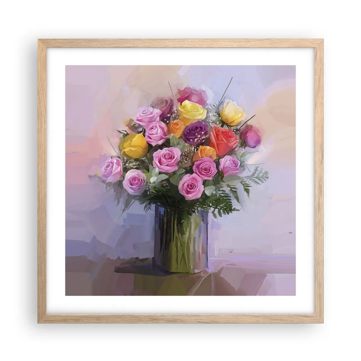 Poster in light oak frame - Retained Beauty - 50x50 cm