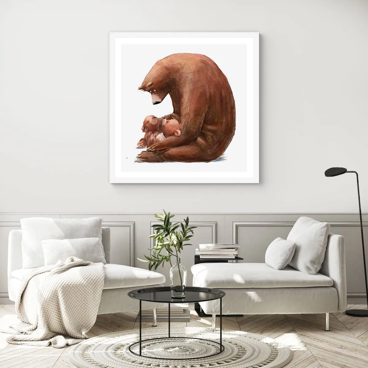 Poster in white frmae - Sweet Dreams, Kids - 40x40 cm