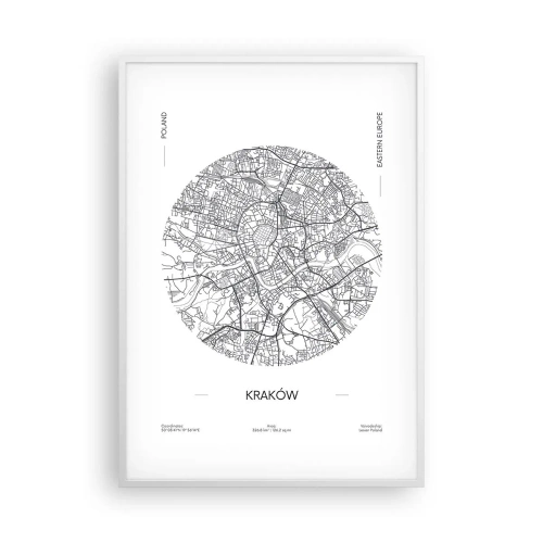 Poster in white frmae - Anatomy of Crocow - 70x100 cm