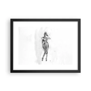 Poster in black frame - Study of Ideal of Feminity - 40x30 cm