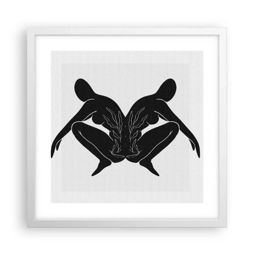 Poster in white frmae - Mutual Soul - 40x40 cm