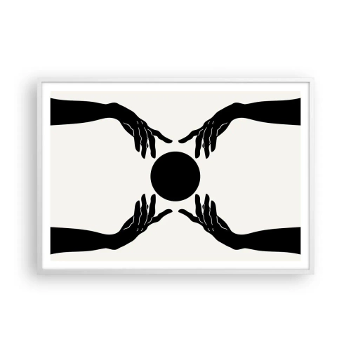 Poster in white frmae - Secret Sign - 100x70 cm