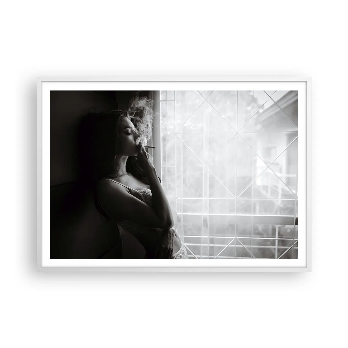 Poster in white frmae - Sensual Moment - 100x70 cm