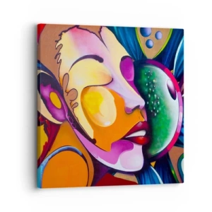 Canvas picture - Touching with a Colour - 30x30 cm