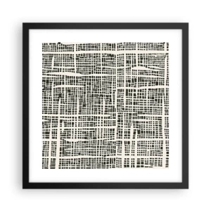 Poster in black frame - Woven Composition - 40x40 cm