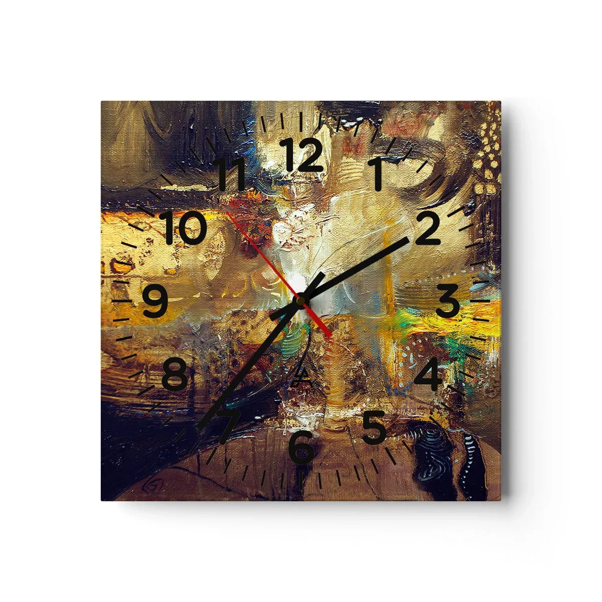 Wall clock - Clock on glass - Cold, Warm, Hot - 30x30 cm