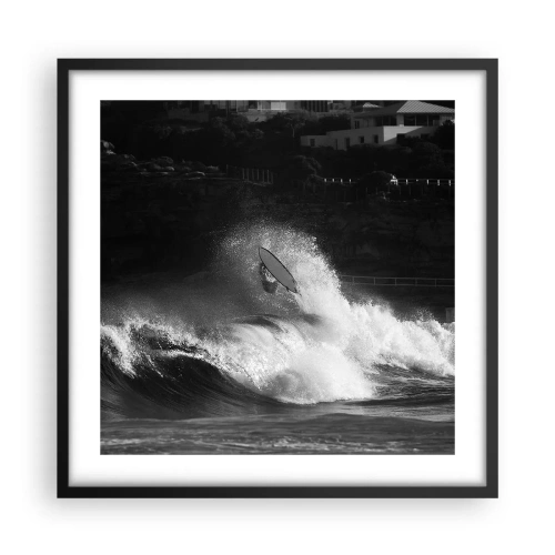 Poster in black frame - Challenge Accepted! - 50x50 cm