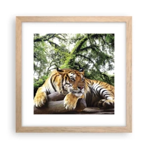 Poster in light oak frame - Best Regards - 30x30 cm