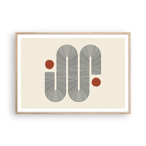 Poster in light oak frame - From Beginning till the End - 100x70 cm