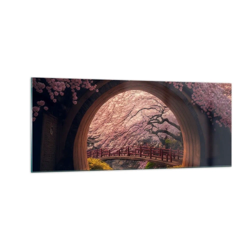Glass picture - Japanese Spring - 100x40 cm