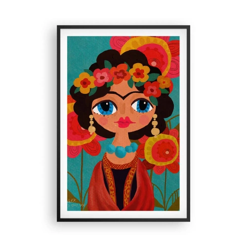 Poster in black frame - Poppy Lady - 61x91 cm
