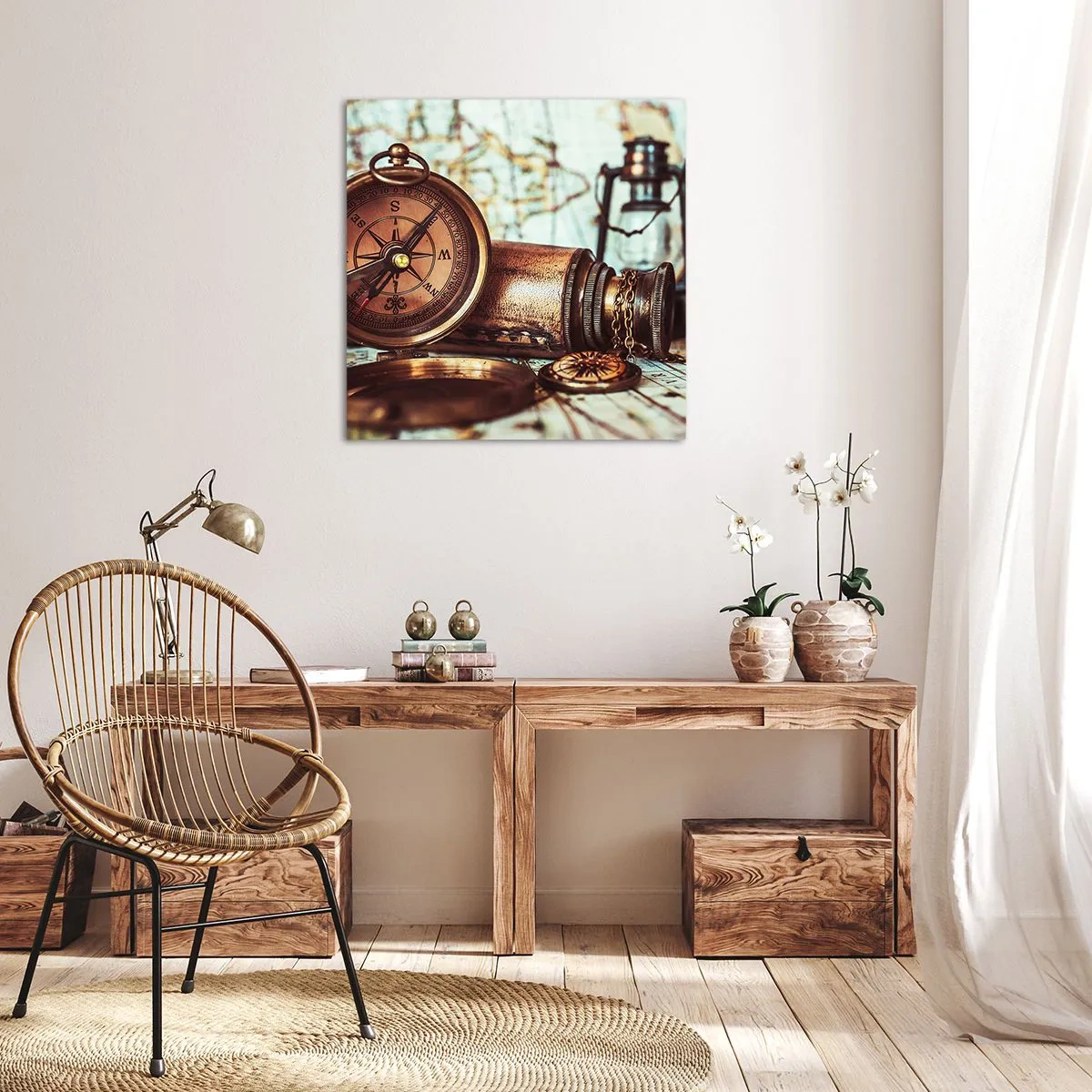 Canvas picture - Pirate Adventure in the Caribbean - 50x50 cm