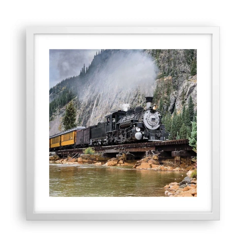 Poster in white frmae - Where Are You off to? - 40x40 cm