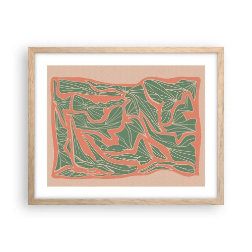 Poster in light oak frame - Struggles of Colar and Green - 50x40 cm