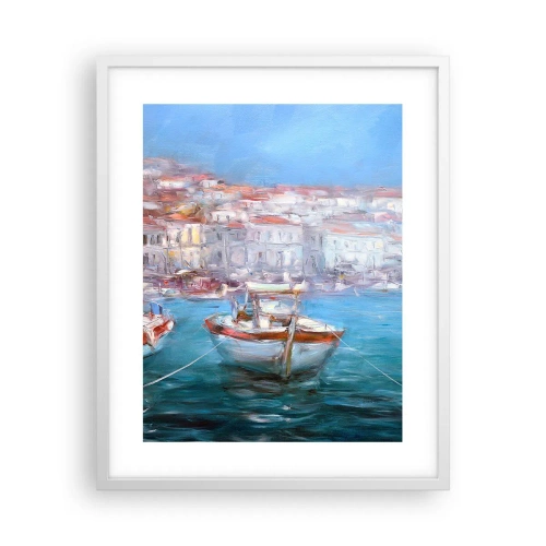 Poster in white frmae - Italian Bay - 40x50 cm