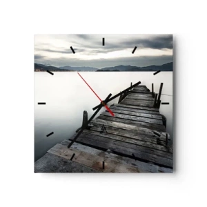 Wall clock - Clock on glass - Submerging in Tranquility - 30x30 cm