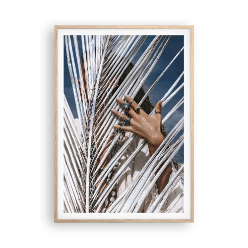 Poster in light oak frame - Shaman's Girlfriend? - 70x100 cm