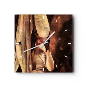 Wall clock - Clock on glass - Between Good and Evil - 30x30 cm