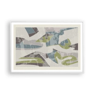 Poster in white frmae - Composition with Window Pane - 100x70 cm