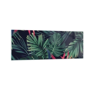 Glass picture - Burn in Green - 140x50 cm