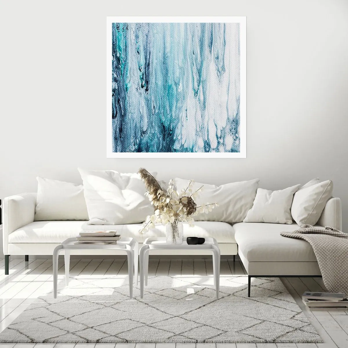 Poster - Blue Icicles - 50x50 cm