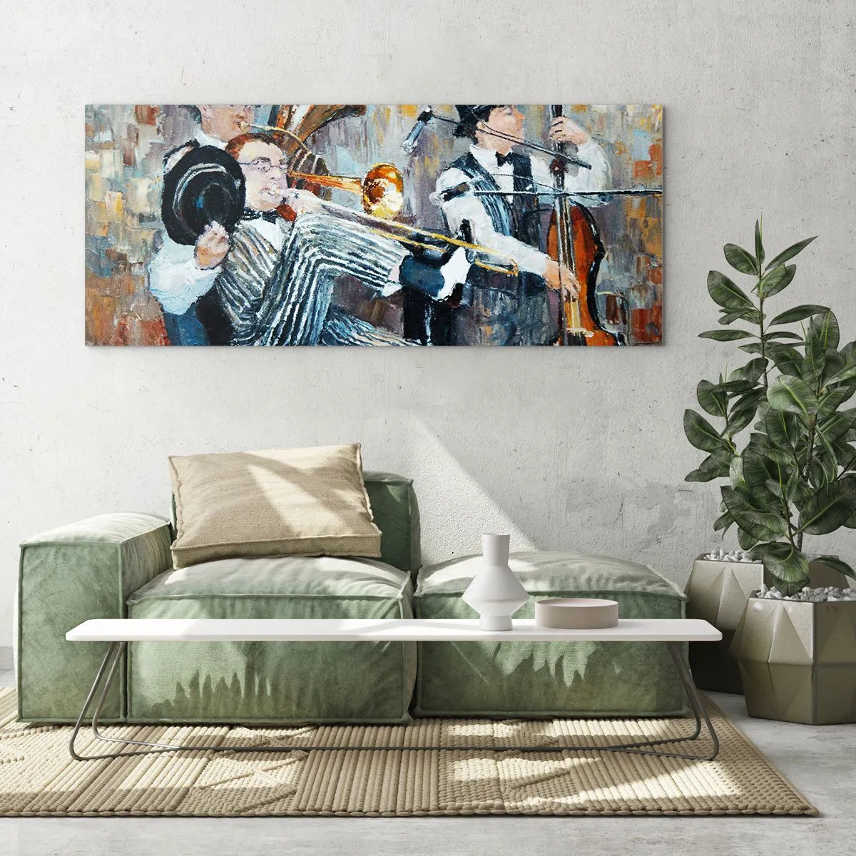 Glass picture - All That Jazz - 160x50 cm
