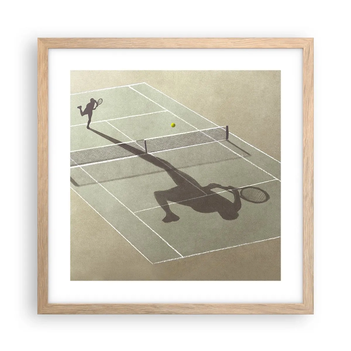 Poster in light oak frame - Overcoming Yourself - 40x40 cm