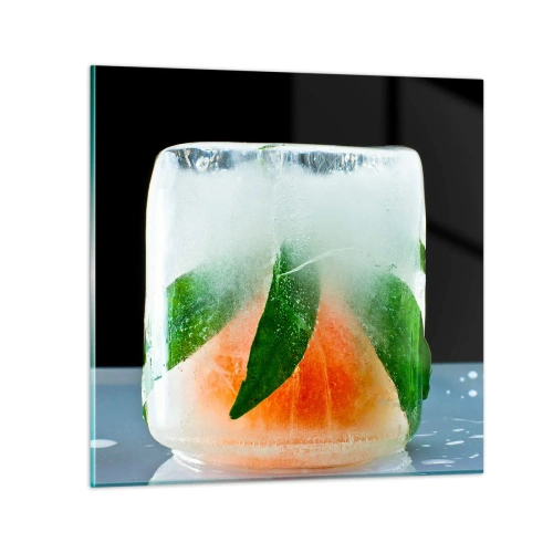 Glass picture - Freshness and Coolness - 30x30 cm