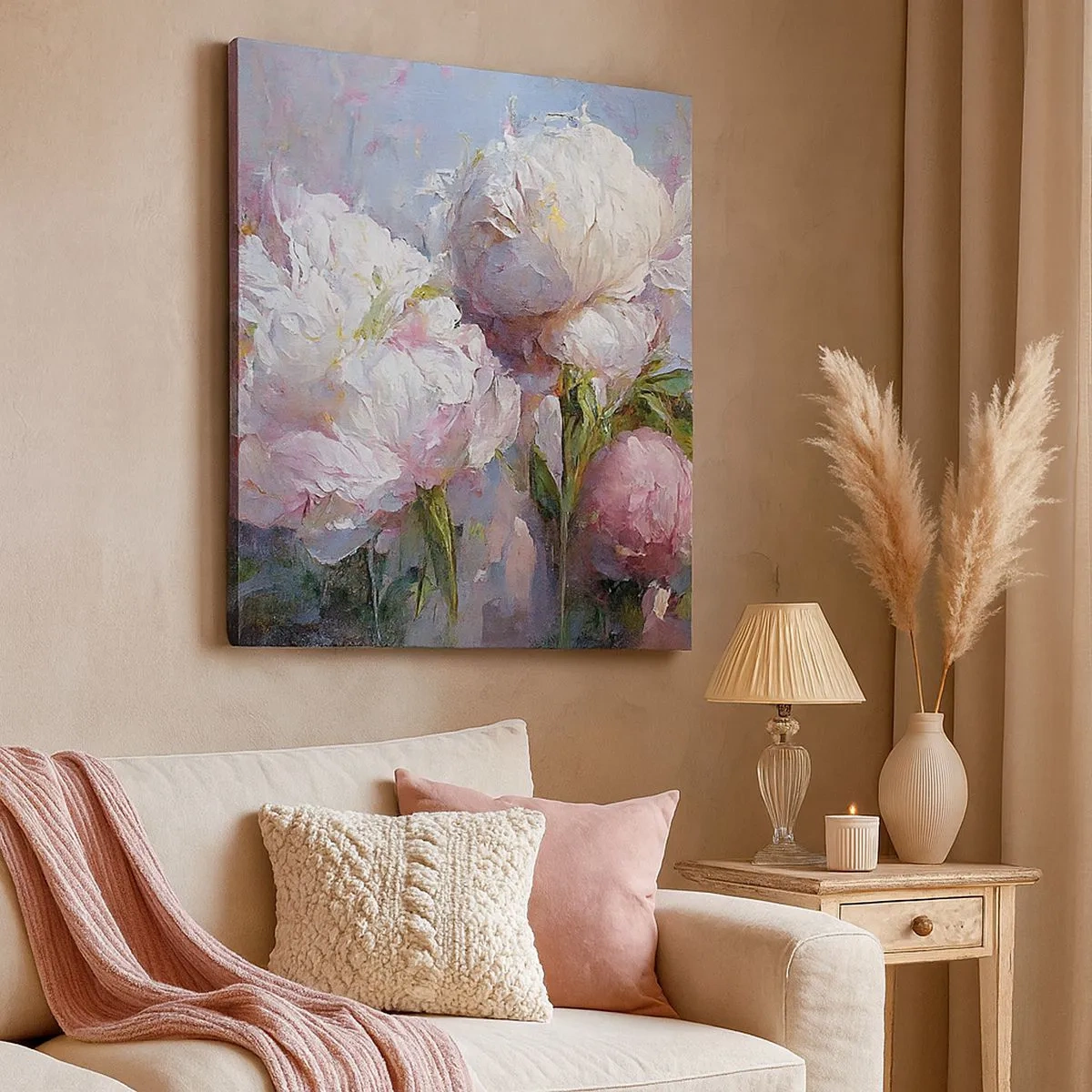 Canvas picture - Bouquet Bubbling with Life - 30x30 cm