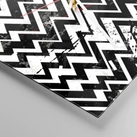 Clock face with lines