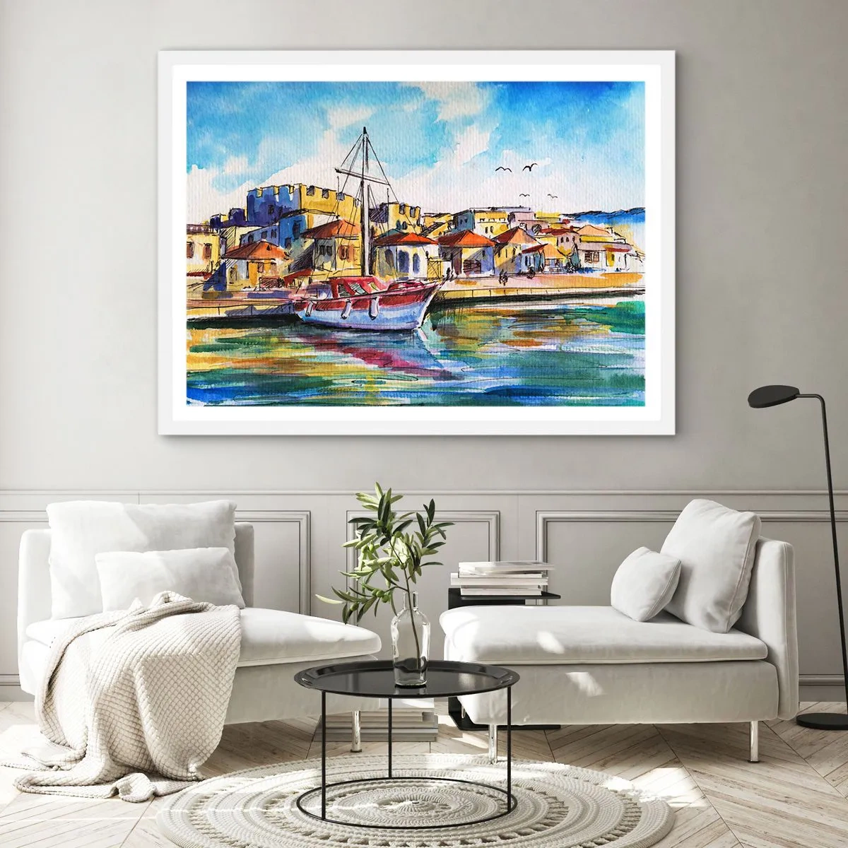 Poster in white frmae - Rainbow Afternoon - 91x61 cm