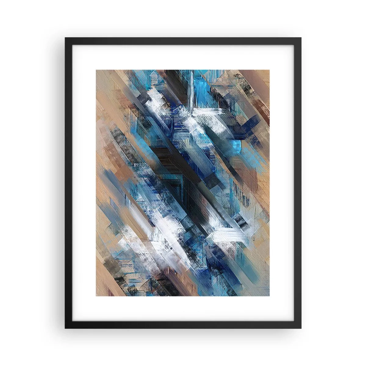 Poster in black frame - On the Blue Slant - 40x50 cm