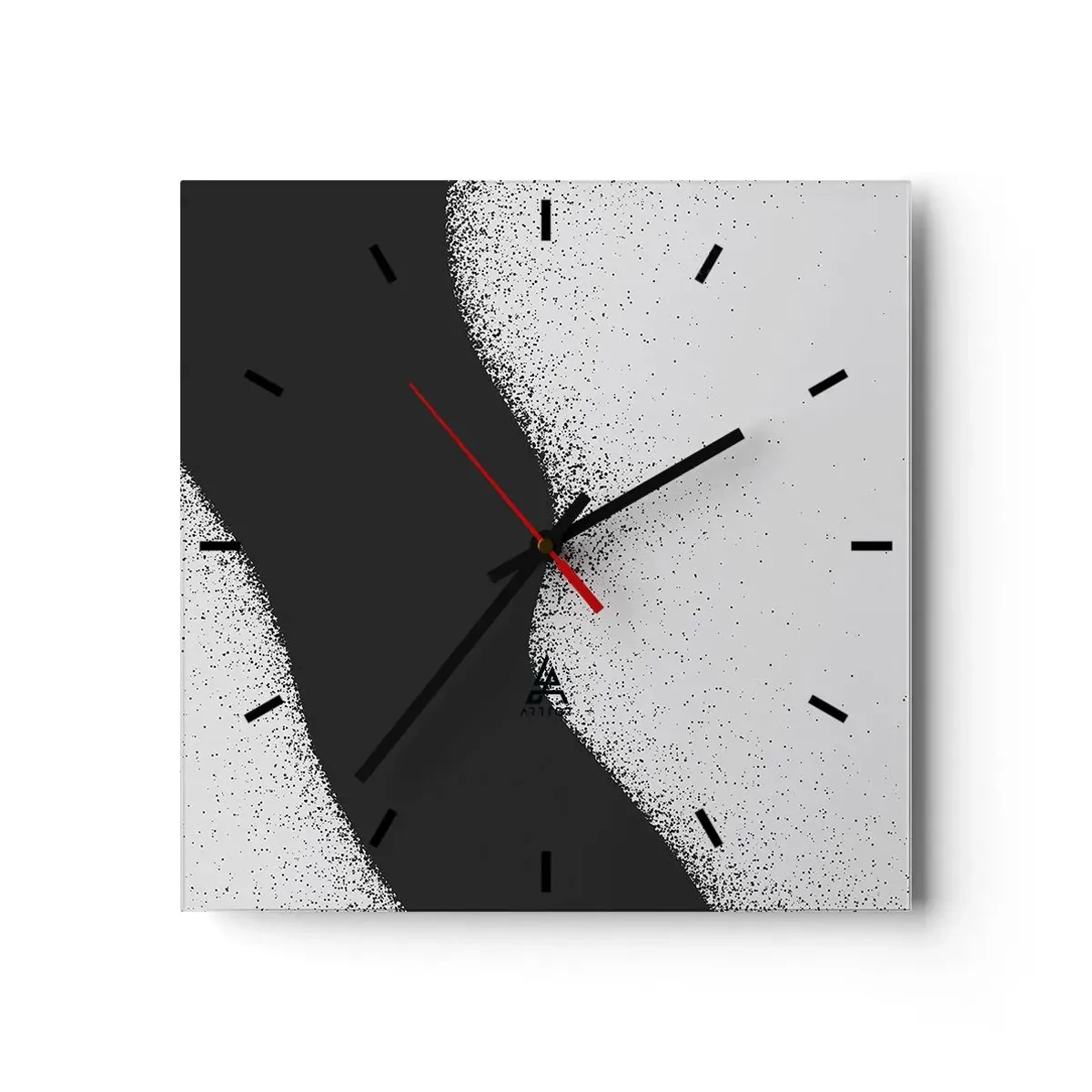 Wall clock - Clock on glass - Fluid Balance - 30x30 cm