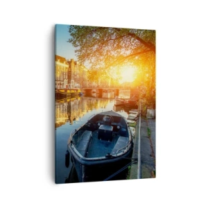 Canvas picture - Morning in Amsterdam - 50x70 cm