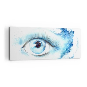 Canvas picture - Immerse in those Blue Eyes - 120x50 cm