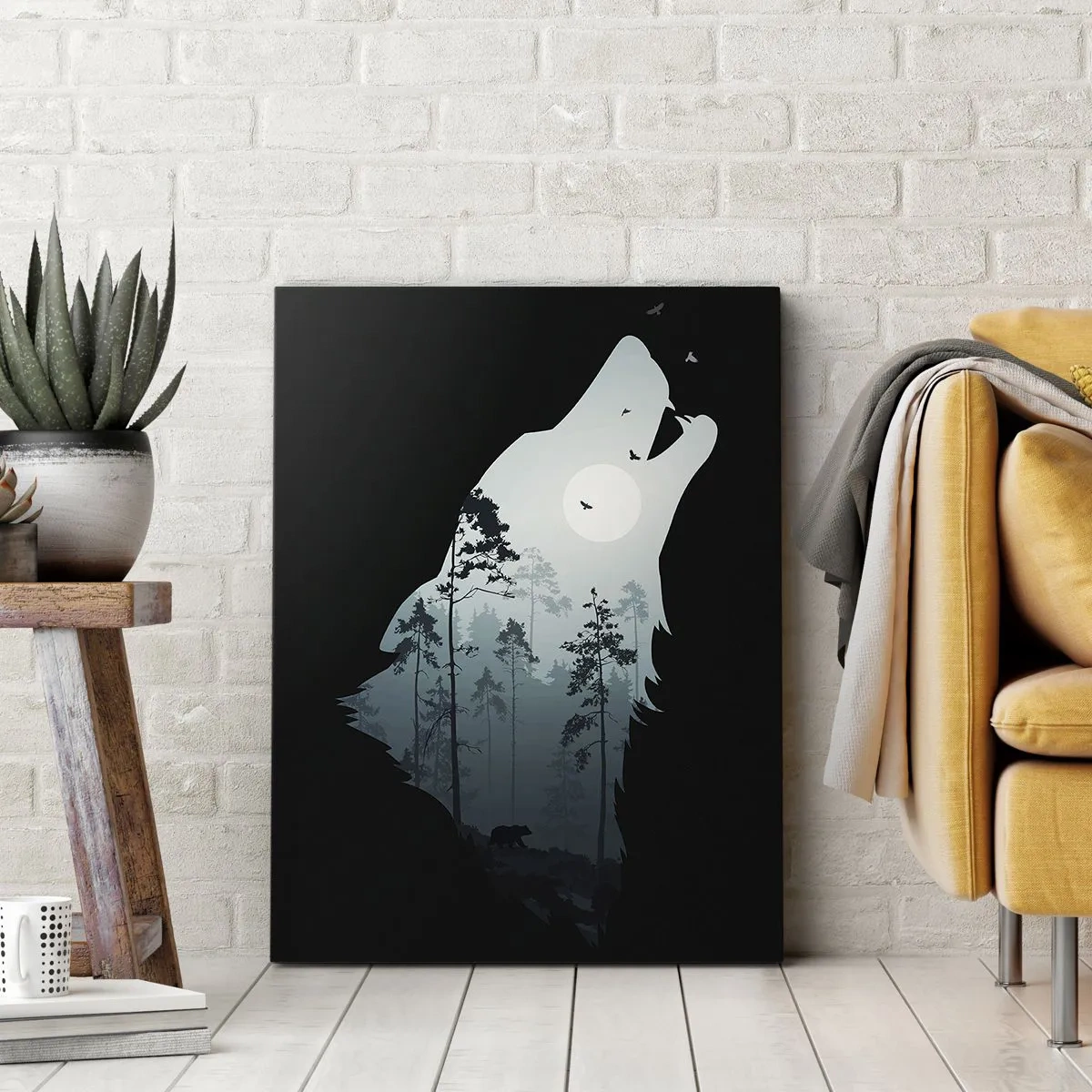 Canvas picture - Sound of a Night Forest - 50x70 cm