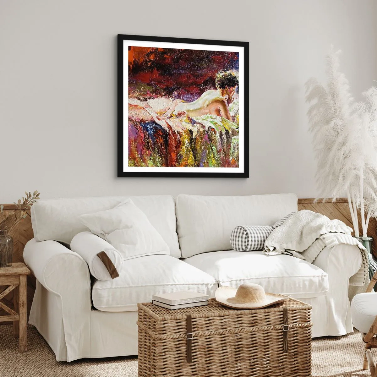 Poster in black frame - Thoughtful Venus - 30x30 cm