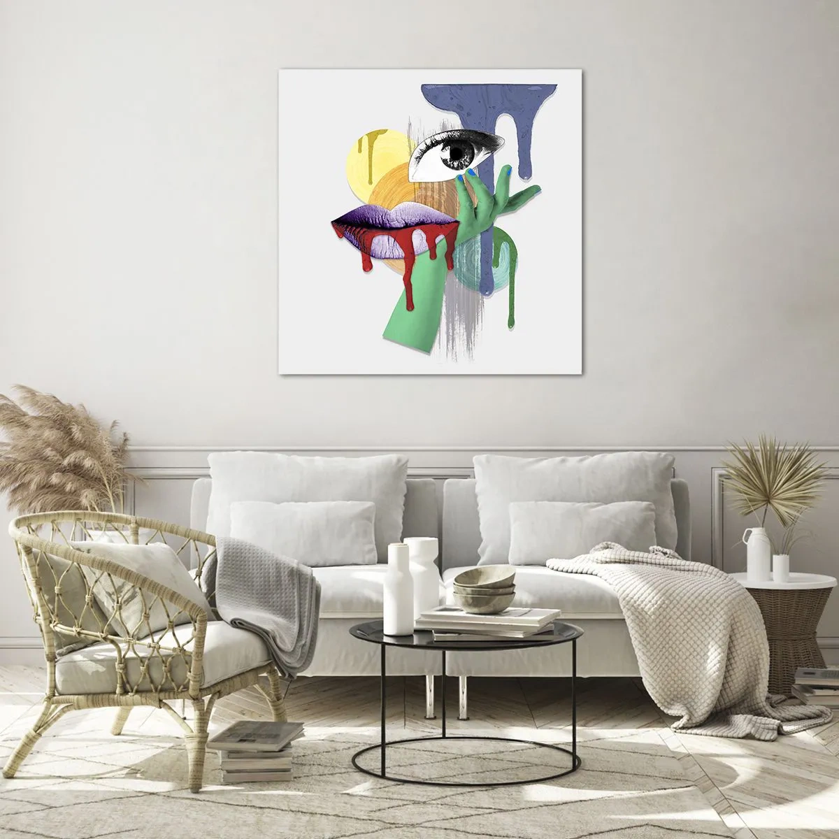 Glass picture - Deconstructed Portrait - 50x50 cm