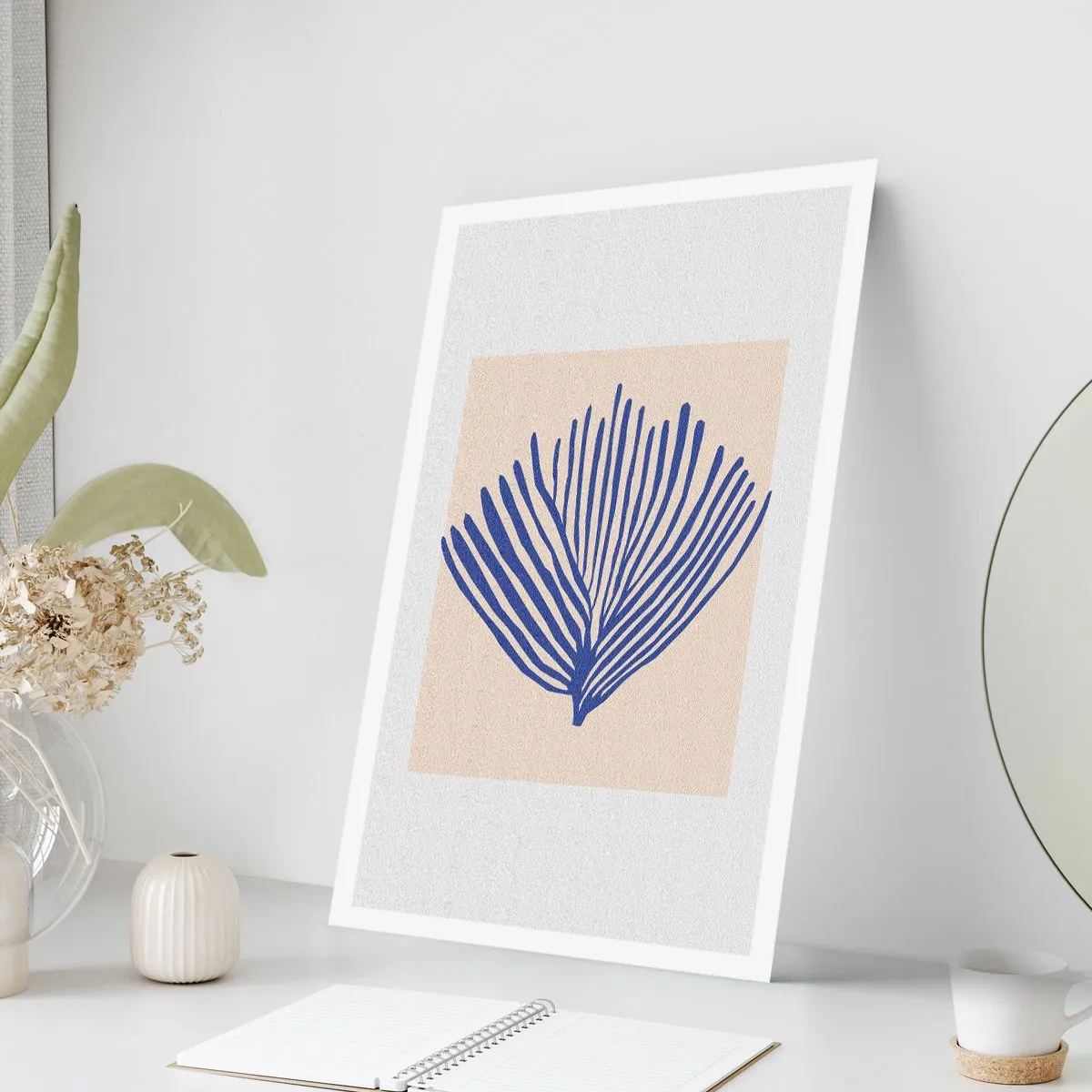 Poster - Blue Fan - 30x40 cm