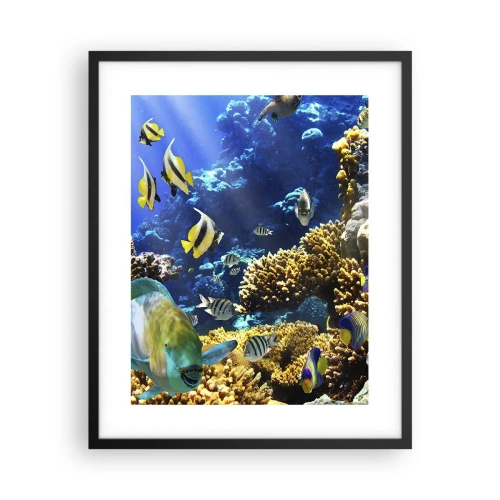 Poster in black frame - Big Traffic to Holiday Destination - 40x50 cm