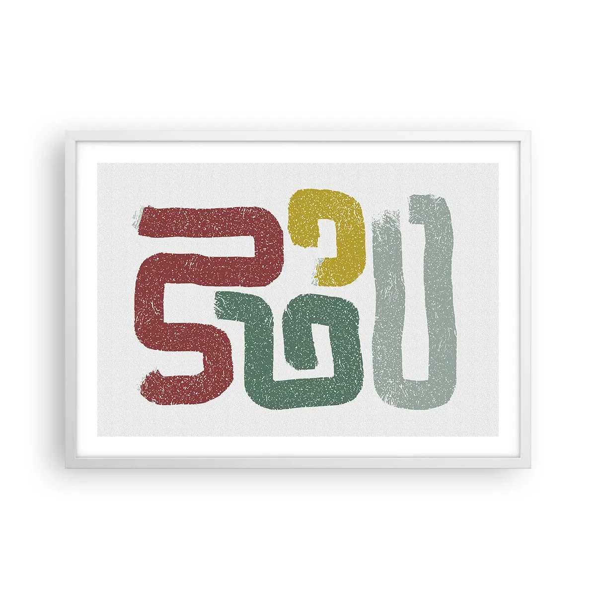 Poster in white frmae - In an Unknown Language - 70x50 cm