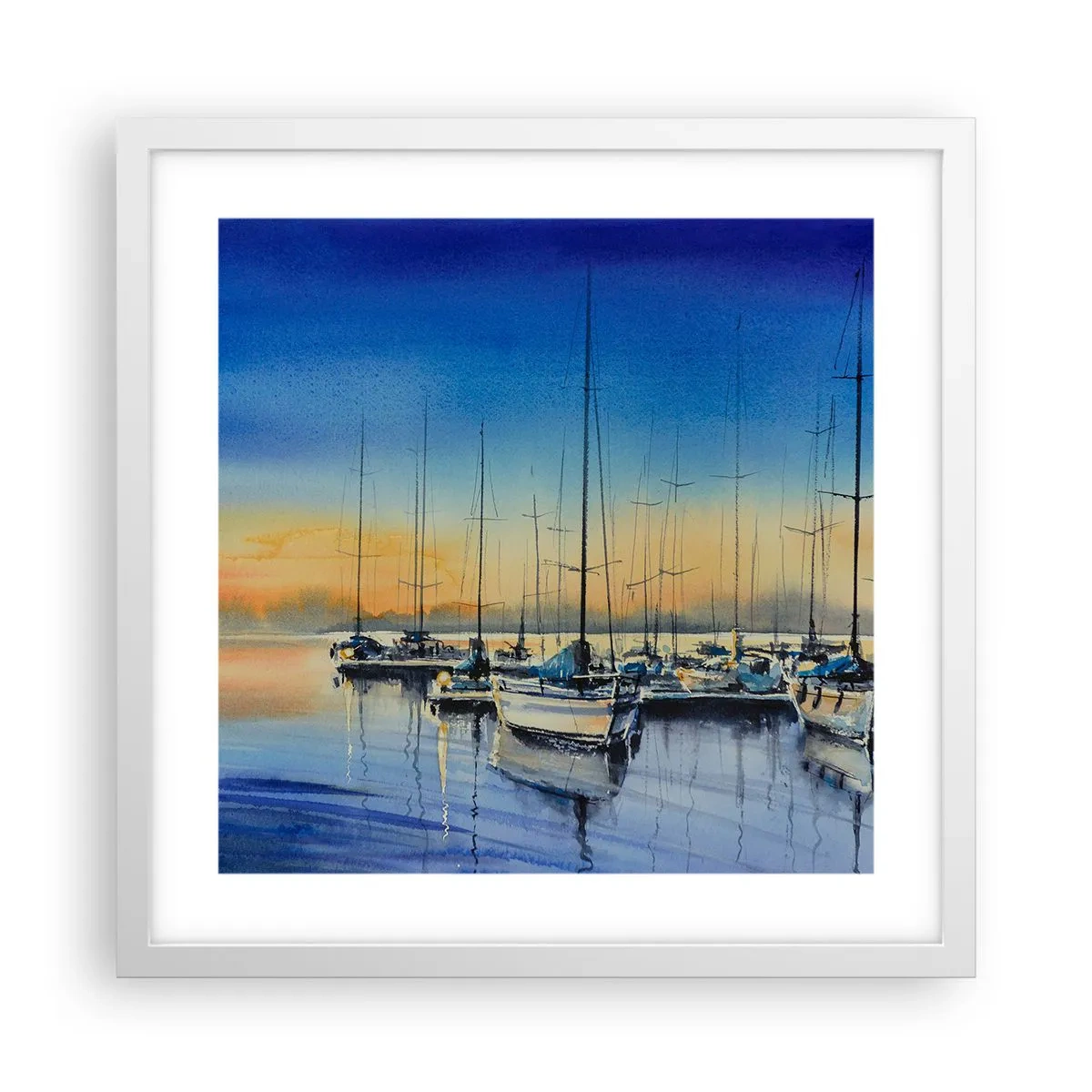 Poster in white frmae - The End of a Good Day - 40x40 cm