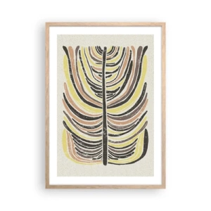 Poster in light oak frame - Abstract: Life to the Full - 50x70 cm