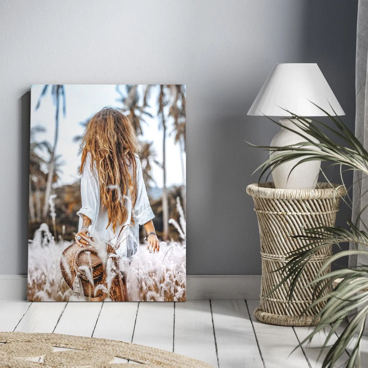 Canvas picture - Born from Grass Fluff - 65x120 cm