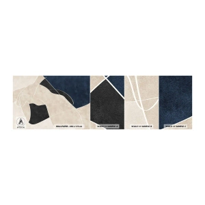 Photo Wallpaper Sample Self-Adhesive Deluxe Sticker - Abstract Composition - Contrast of Colours - Modern, Abstraction, Piece - 100x30 cm