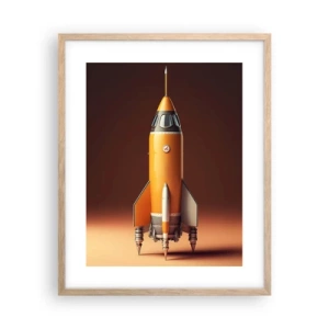 Poster in light oak frame - It Starts with a Dream - 40x50 cm