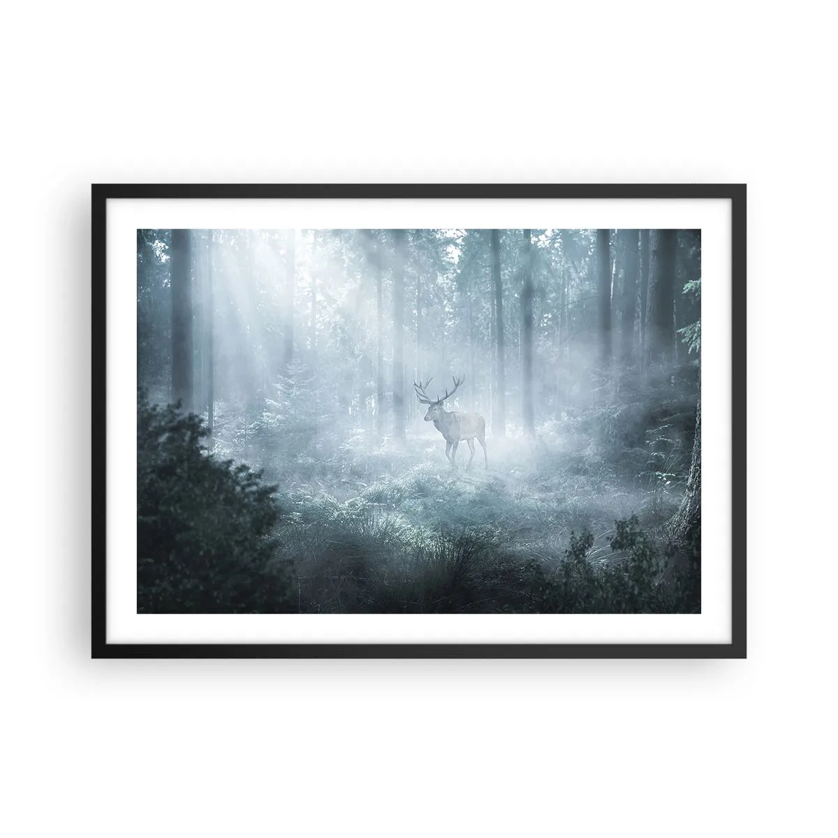 Poster in black frame - Morning Round of the Estate - 70x50 cm