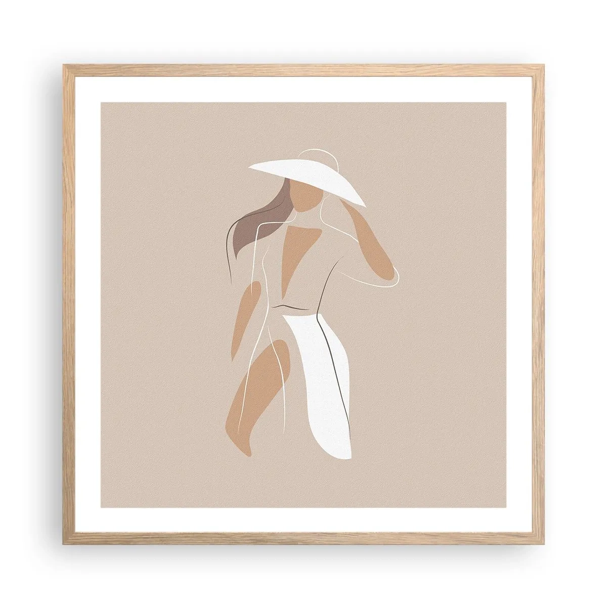 Poster in light oak frame - Fashion Is Fun - 60x60 cm